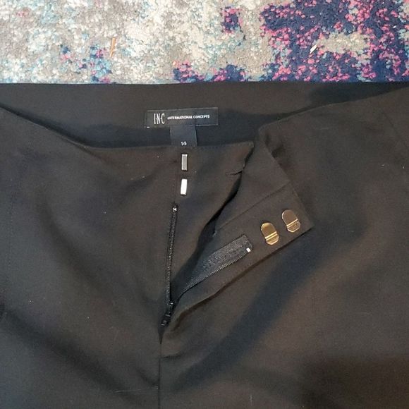 INC Black Straight Leg Pants Size 14 - Picture 5 of 10